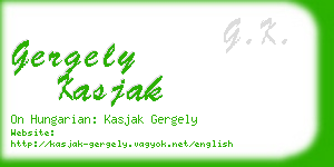 gergely kasjak business card